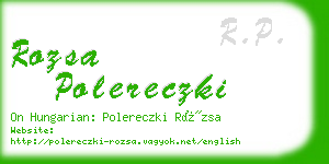 rozsa polereczki business card